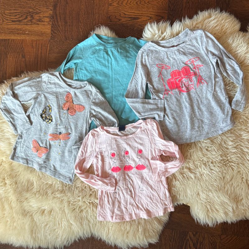 4 long sleeved 3t tshirts. Gap, cat & jack, Primary brand and one other. All vguc-euc 3T