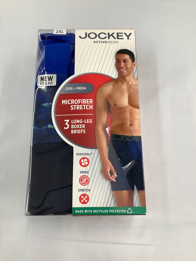 Jockey NIB Jockey Size 2XL Microfiber Long Leg Boxer Brief 3 pack Men's - XXL