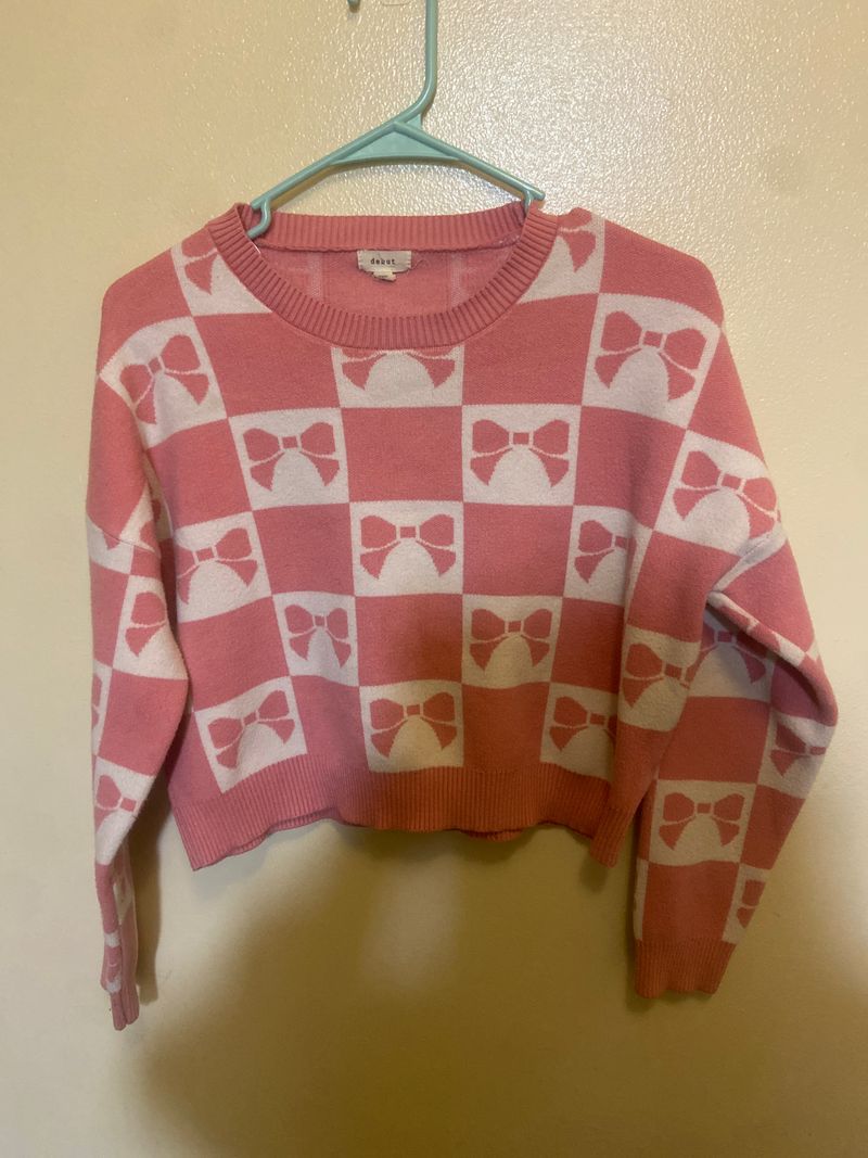 Debut Small sweater pink bows 7