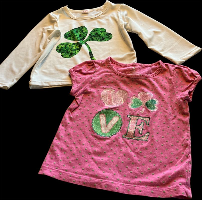 St Patricks Day 2 St Patricks Day tops shamrocks 3T