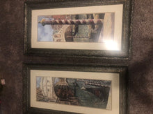 Load image into Gallery viewer, 2 Venice Italy framed pictures artwork 47x24 Matter and framed wire on back org $129.99 each
