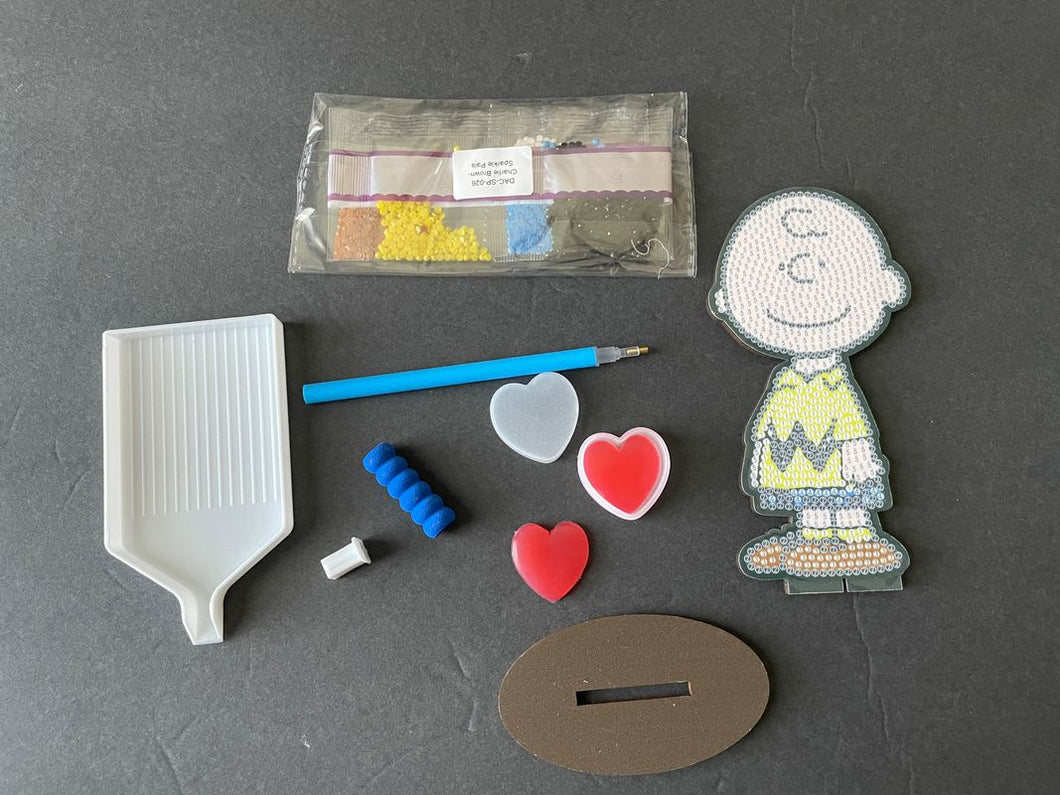 NWOT - Diamond Painting - Charlie Brown Wooden stand up figure