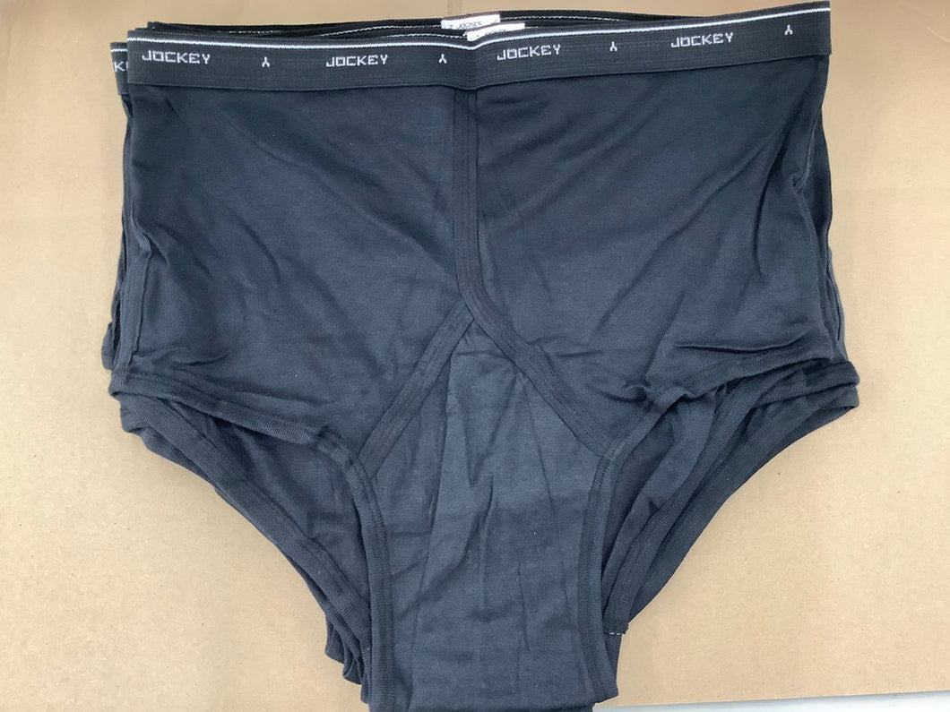 Jocey Size 44 NWOT 6 Pack Black Cotton Briefs Men's - XXL