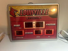 Load image into Gallery viewer, UofL Louisville cardinals scoreboard clock with date and thermometer
