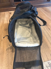 Load image into Gallery viewer, Black Pet carrier -NWOT, removable bedding
