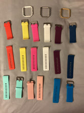 Load image into Gallery viewer, Fit bit Blaze total of 9 Bands multi colors sm Fit bit BLAZE watch band replacements and 3frame replacements
