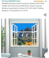 Load image into Gallery viewer, Window Guard white.NIB Mfg.6/2022. 36.22"-61.42". Scuffs from bx damage
