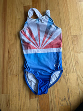 Load image into Gallery viewer, Ozone Youth L Champion gymnastics leotard red blue white 10
