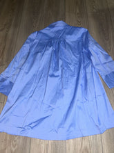 Load image into Gallery viewer, Chicos NWT, color is blue veil, side slit poplin shirt, soft and comfy Women's - M
