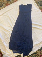 Load image into Gallery viewer, Davids bridal Sleeveless navy formal dress Women's 2
