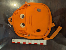 Load image into Gallery viewer, Orange dinosaur backpack Orange, approx 12in tall
