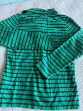 Load image into Gallery viewer, Boden 11-12, Green/Blue stripe LS polo tee, EUC 12
