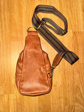 Load image into Gallery viewer, Anthropologie Urban Originals Brown faux leather crossbody sling purse, excellent condition. Purse
