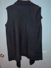 Load image into Gallery viewer, Gap long sweater vest Black sweater, big collar Women's - M
