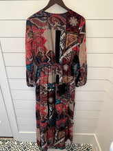 Load image into Gallery viewer, BNWT NY collections dress oranges, browns, blacks with a tie Women's - S
