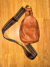 Load image into Gallery viewer, Anthropologie Urban Originals Brown faux leather crossbody sling purse, excellent condition. Purse
