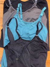 Load image into Gallery viewer, IMFASY 4- 2 black gray turquoise Nursing Tank Tops with Built in Bra Women's XL 16
