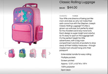 Load image into Gallery viewer, Stephen Joseph Like New Unicorn Suitcase Stephen Joseph Unicorn Rolling Suitcase
