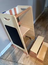 Load image into Gallery viewer, Robotime Standing Tower NWT! With step stool and blackboard
