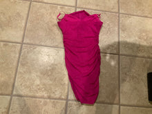Load image into Gallery viewer, Honey and Rosie pink sparkle dress Wore to homecoming once. Built in bra pads Women's - M
