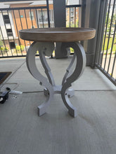 Load image into Gallery viewer, Crestview Collection VGU brown and grey round table 25.5H x 19.5W
