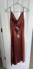 Load image into Gallery viewer, Petal and Pup, 4,  Cyprus Dress Rust Satin Finished, Cow Neckline, NWT Women's 4
