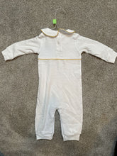 Load image into Gallery viewer, Little English - NWOT White onesie with yellow butterflies 9 Months
