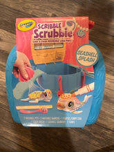 Load image into Gallery viewer, Crayola Scribble Scrubbie Seashell Splash NIB Never opened. 2 ocean pets, 3 markers, brush, squirter, 2 slides Figures and Animals
