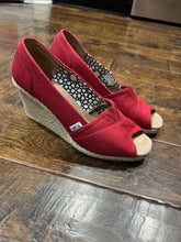 Load image into Gallery viewer, TOMS Red wedges 9-1/2 (Adult)
