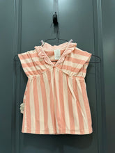 Load image into Gallery viewer, Persnickety Pink stripped set with pants and ruffles 2T
