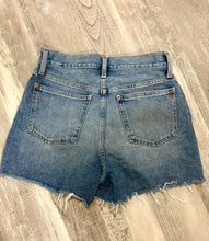 Load image into Gallery viewer, Madewell Size 27 Medium Blue High-Rise Frayed Hem Denim Shorts Women's 4

