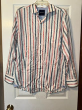 Load image into Gallery viewer, Tommy Bahama Mens white striped cotton button up, size large Men's - L
