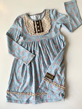 Load image into Gallery viewer, Matilda Jane Blue floral long sleeve dress 6
