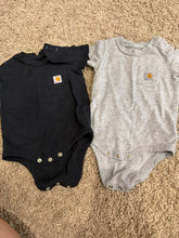 Load image into Gallery viewer, Carhartt Set of two traditional onesies with pocket 6 Months
