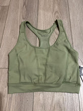 Load image into Gallery viewer, Nine West NWT Green sports Bra with removable cups Women's - S
