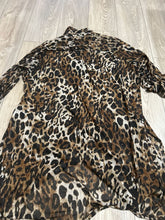 Load image into Gallery viewer, Always Indigo Animal print roll up sleeve option EUC Women's - XXXL
