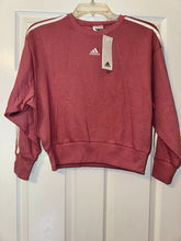 Load image into Gallery viewer, Adidas Girls dusty rose sweatshirt by Adidas, size M 10/12. NWT! 10
