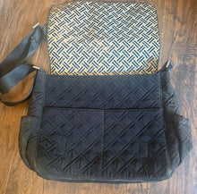 Load image into Gallery viewer, Very Bradley Black Diaper bag / Messenger bag
