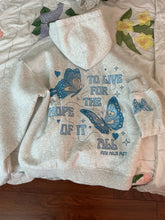 Load image into Gallery viewer, Pink palm puff hoodie Hooded sweatshirt/ like new / grey 14
