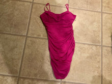 Load image into Gallery viewer, Honey and Rosie pink sparkle dress Wore to homecoming once. Built in bra pads Women's - M
