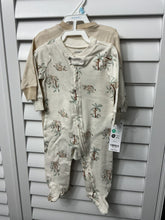 Load image into Gallery viewer, Carters 2 pc sleeper set NWT kangas/beige 6 Months
