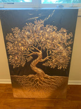 Load image into Gallery viewer, 32 wide by 48 inches long diamond tree Canvas pic new still in plastic
