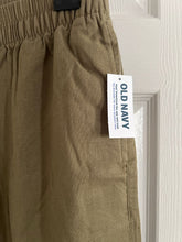 Load image into Gallery viewer, Old Navy NWT linen blend wide leg pants NWT small olive linen blend wide leg pants Women's 6
