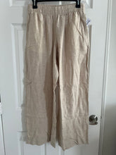Load image into Gallery viewer, Old Navy NWT linen blend wide leg pants NWT Small linen wide leg high waist flax pants Women's 6
