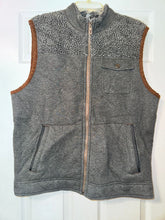 Load image into Gallery viewer, Tommy Bahama Mens dark grey faux sherpa zip up vest, size large Men's - L
