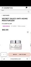 Load image into Gallery viewer, IT Cosmetics Secret Sauce Anti-Aging moisturizer 2 oz - NIB - retail $83
