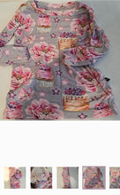 Load image into Gallery viewer, Lev baby bamboo 6-9m Floral cupcakes bamboo pj set long sleeve pants 6 Months
