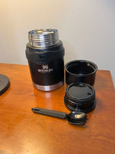 Load image into Gallery viewer, Stanley black 24 oz Hot or cold thermos  NWOT
