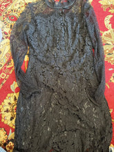 Load image into Gallery viewer, Sweewe Paris Black lace mini dress with sleeves Women's - M
