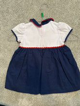 Load image into Gallery viewer, Will Beth Navy corduroy dress with train 12 Months
